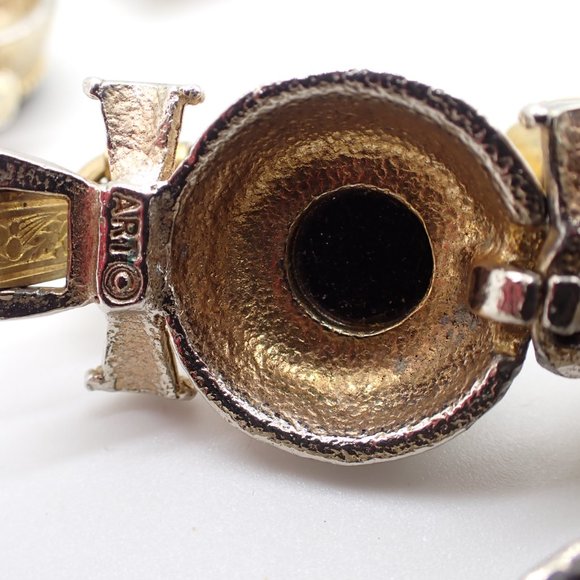 Vintage Roman style Intaglio figure head 3 piece necklace set! - Picture 7 of 9